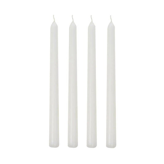 TAPERED S/4 DINNER CANDLE 2X25CM WHITE# COAST