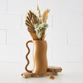 Load image into Gallery viewer, Abstract Handle Ceramic Vase Brown KAILE
