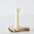 Load image into Gallery viewer, Abstract Ribbed Pillar Candle Large White KAILE
