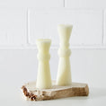 Load image into Gallery viewer, Abstract Ribbed Pillar Candle Large White KAILE
