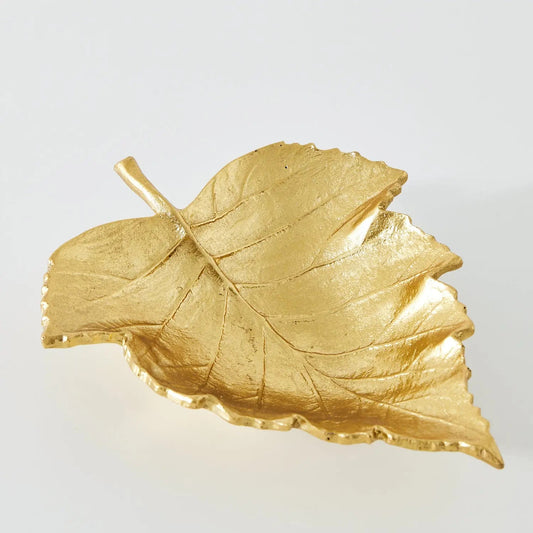 Decorative Maple Leaf Table Top Gold KAILE