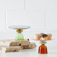 Load image into Gallery viewer, Glass Cake Stand Green KAILE
