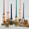 Load image into Gallery viewer, Glass Candleholder Blue COAST
