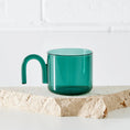 Load image into Gallery viewer, Glass Coffe Mug Blue KAILE
