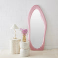 Load image into Gallery viewer, Irregular Velvet Full Length Floor Mirror Pink KAILE
