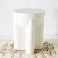 Load image into Gallery viewer, Magnesium Oxide Abstract Side Table Off White KAILE
