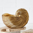 Load image into Gallery viewer, Nautilus Metal Bowl and Sculpture Gold KAILE
