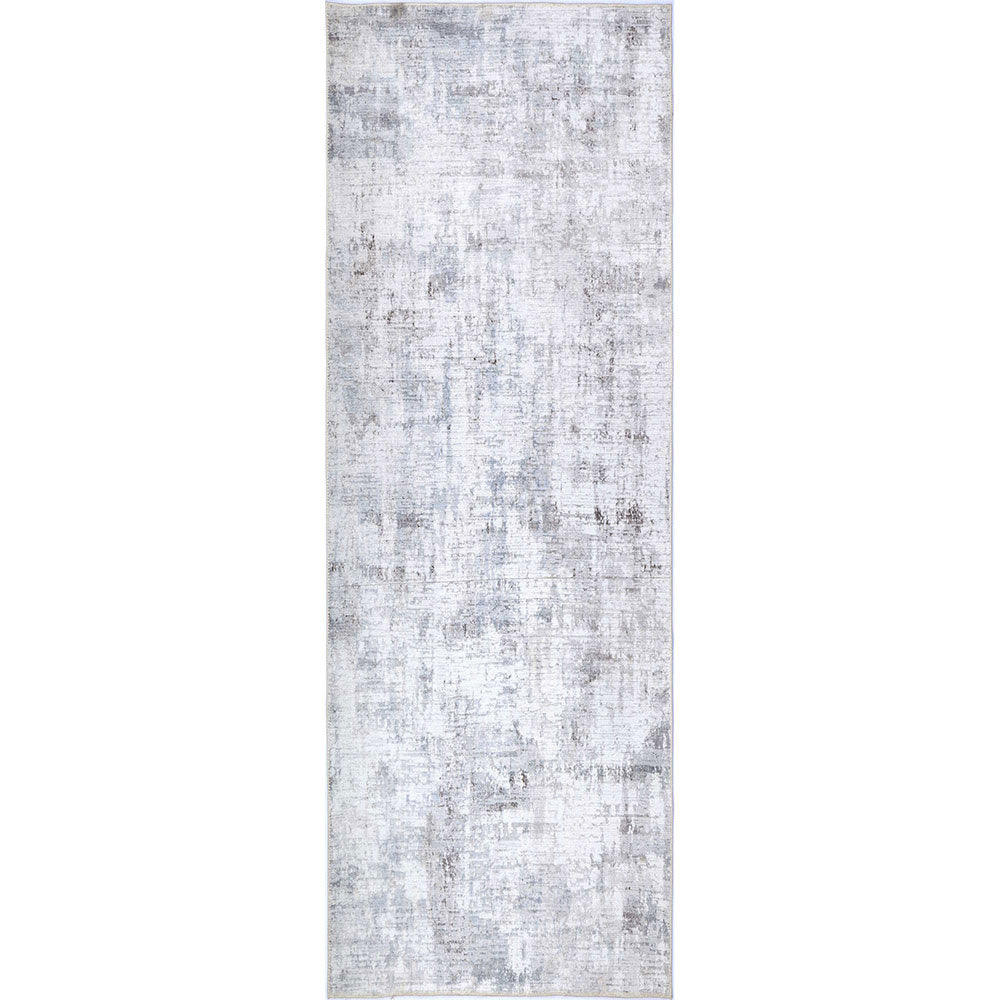 Queenstown Evalina Grey Abstract Washable Runner