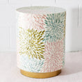 Load image into Gallery viewer, Resin and Capz Shell Flower Inlay Side Table KAILE
