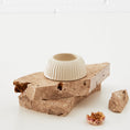 Load image into Gallery viewer, Rippled Ceramic Candle Holder Cream KAILE
