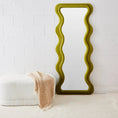 Load image into Gallery viewer, Rippled Velvet Full Length Floor Mirror Green KAILE
