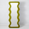 Load image into Gallery viewer, Rippled Velvet Full Length Floor Mirror Green KAILE
