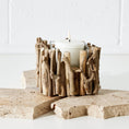 Load image into Gallery viewer, Rustic Wooden Candle Holder KAILE
