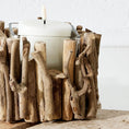 Load image into Gallery viewer, Rustic Wooden Candle Holder KAILE
