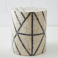 Load image into Gallery viewer, Capiz Shell and Resin Inlay Stool/Table Ivory Black COAST
