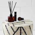 Load image into Gallery viewer, Capiz Shell and Resin Inlay Stool/Table Ivory Black COAST
