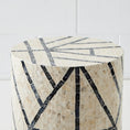 Load image into Gallery viewer, Capiz Shell and Resin Inlay Stool/Table Ivory Black COAST
