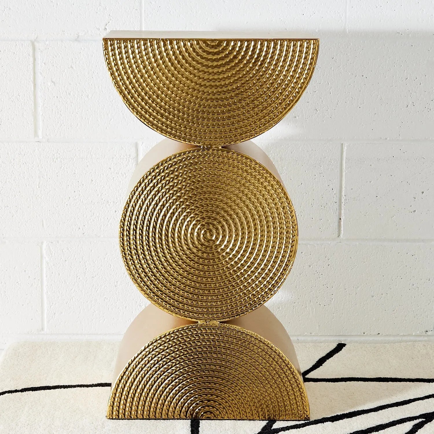 Tall Gold Sculptural Side Table KAILE