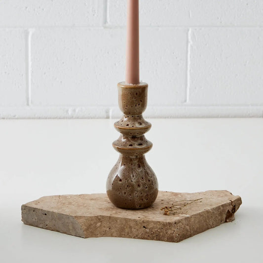 Taper Ceramic Candleholder Natural COAST