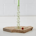 Load image into Gallery viewer, Taper Glass Candle Holder Green KAILE
