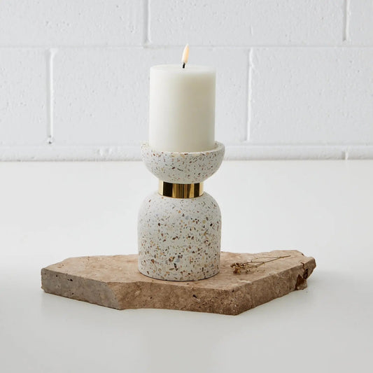 Terrazzo Candleholder Natural COAST