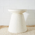 Load image into Gallery viewer, Terrazzo Look Lipped Side Table White KAILE
