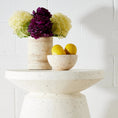 Load image into Gallery viewer, Terrazzo Look Lipped Side Table White KAILE
