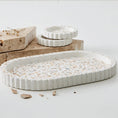 Load image into Gallery viewer, Terrazzo Ribbed Tray Natural COAST
