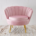 Load image into Gallery viewer, Velvet Scalloped Accent Chair Pink KAILE
