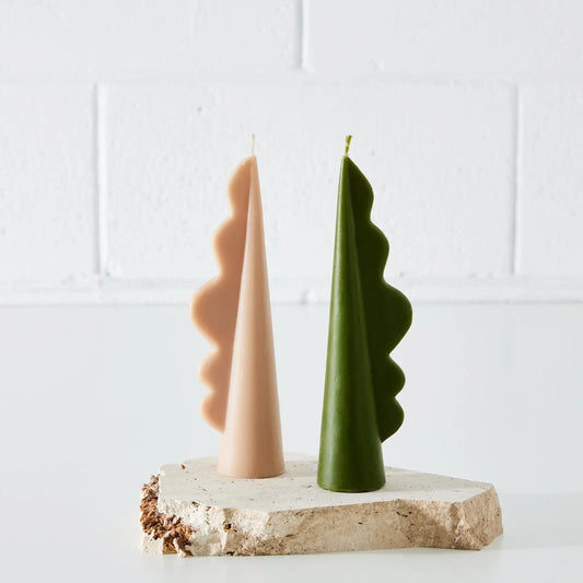 Wavy Abstract Candle Natural KAILE