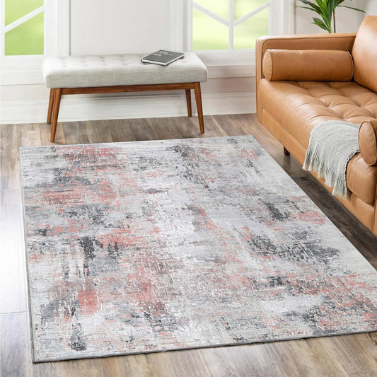 Dunedin Celine Blush Abstract Washable Rug