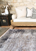 Load image into Gallery viewer, Dunedin Echo Blue Grey Abstract Washable Rug
