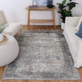 Load image into Gallery viewer, Dunedin Echo Blue Grey Abstract Washable Rug
