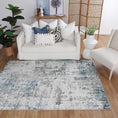 Load image into Gallery viewer, Karamea Akkad Blue Machine Washable Rug
