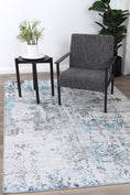 Load image into Gallery viewer, Karamea Akkad Blue Machine Washable Rug
