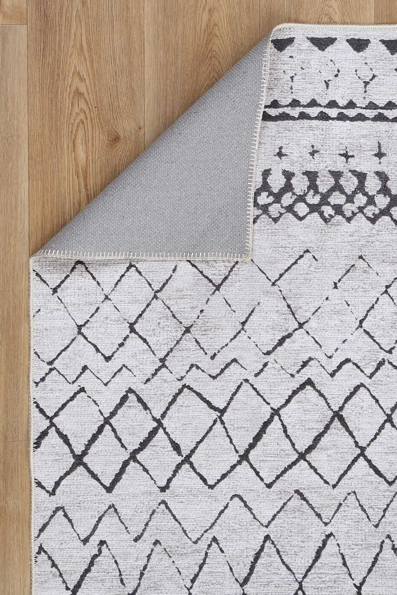 Wellington Alma Scandi Silver Machine Washable Rug