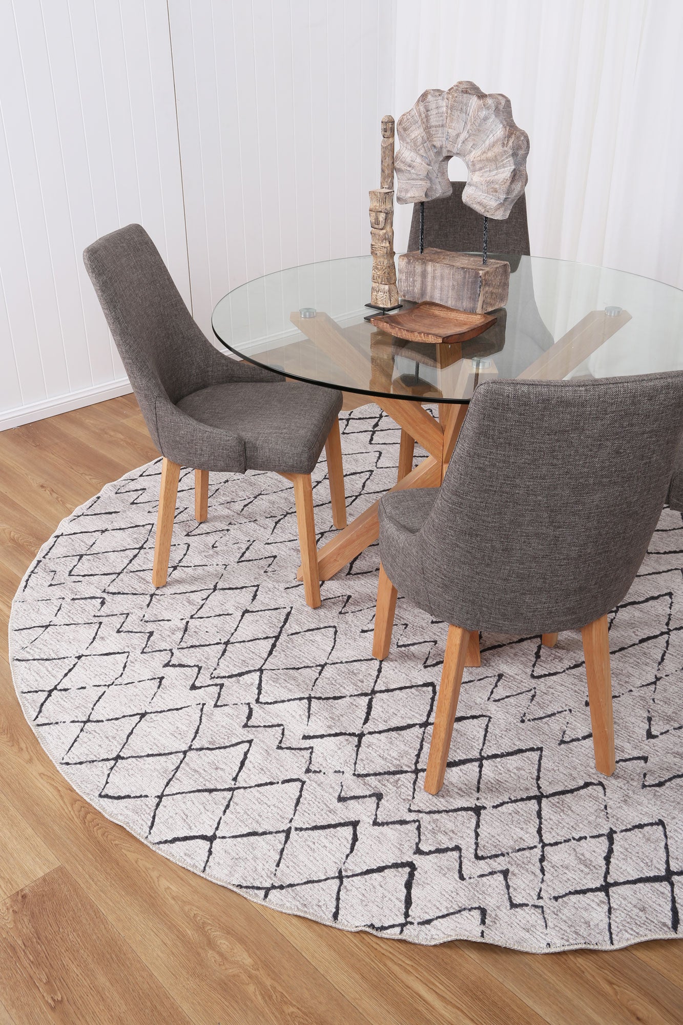 Wellington Alma Scandi Silver Machine Washable Rug