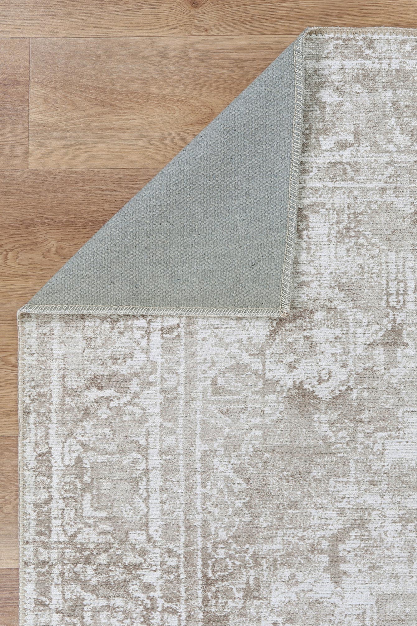 Takaka Arbela Beige Machine Washable Rug