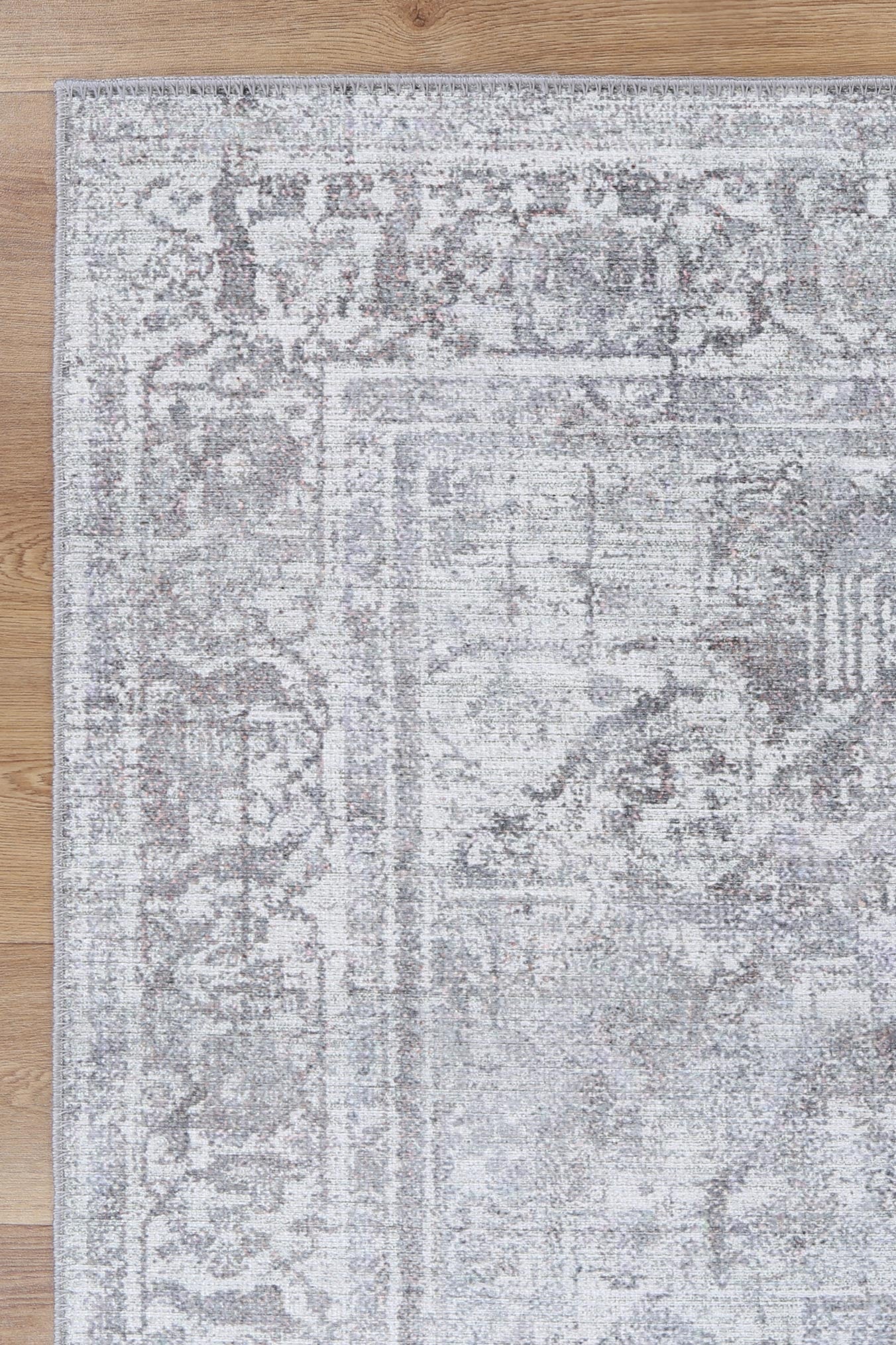 Takaka Arbela Grey Machine Washable Rug