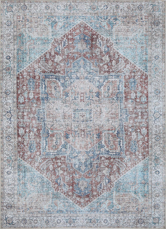 Riverton Berossus Kutha Multi Machine Washable Rug