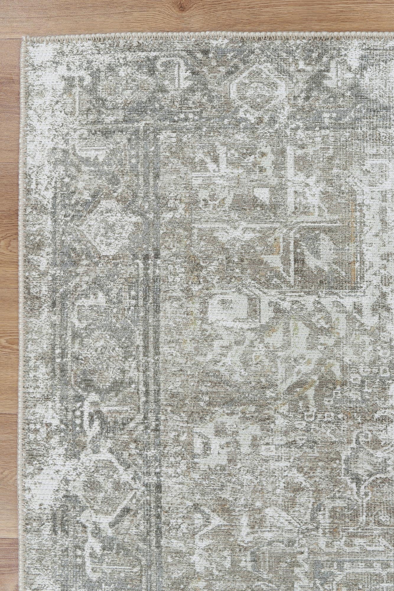 Motueka Berossus Nuzi Beige Machine Washable Rug