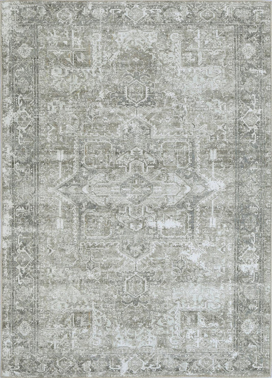 Motueka Berossus Nuzi Beige Machine Washable Rug