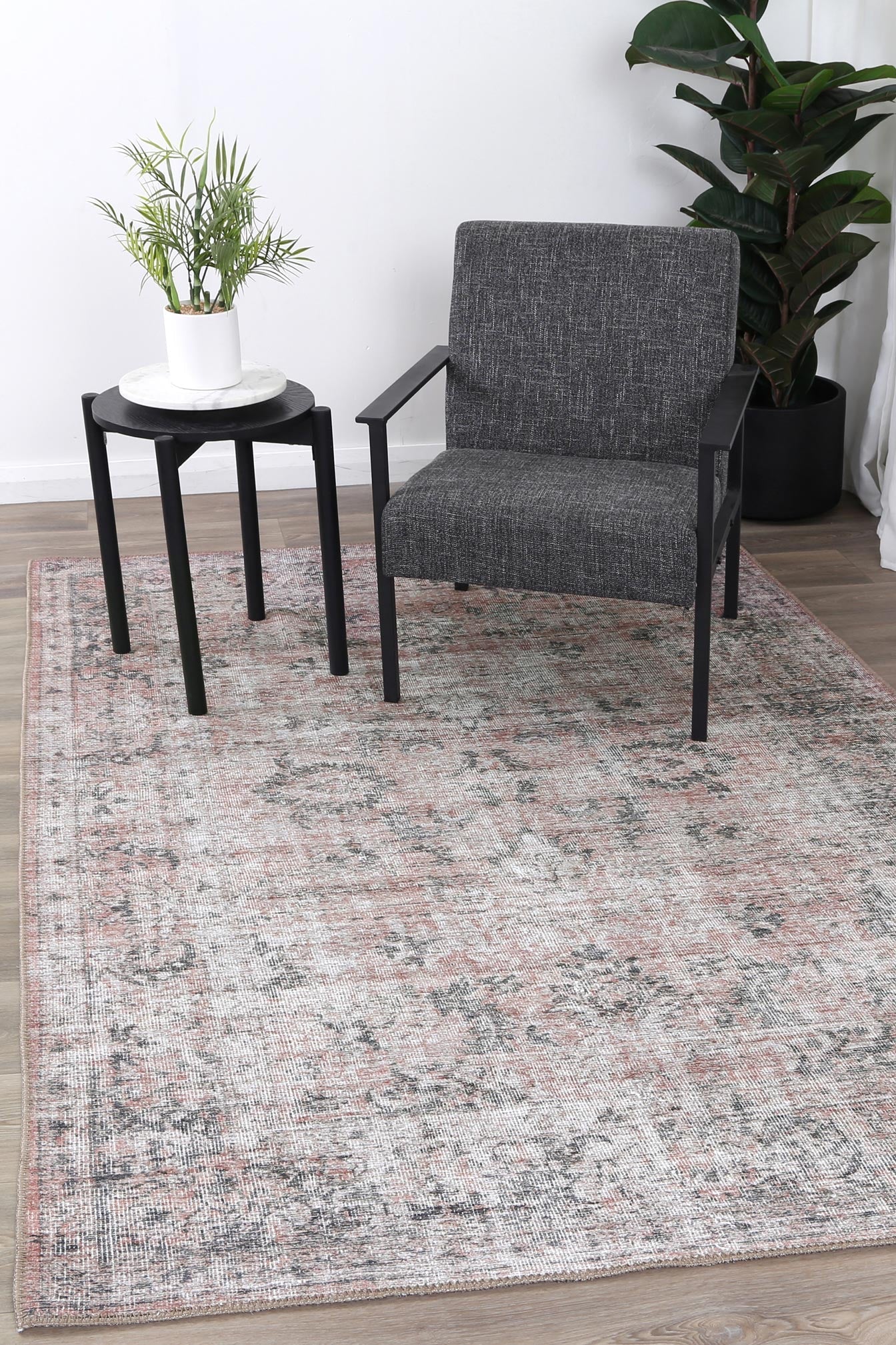 Hauraki Berossus Tuttul Rust Machine Washable Rug