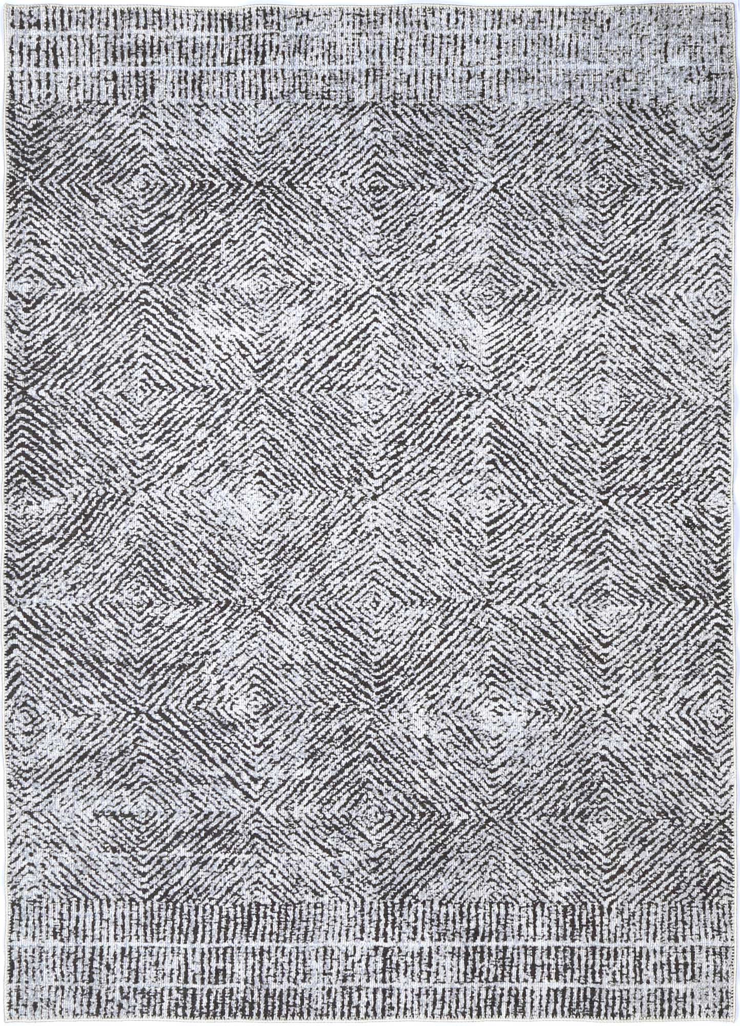 Rotorua Lauro Grey Contemporary Washable Rug