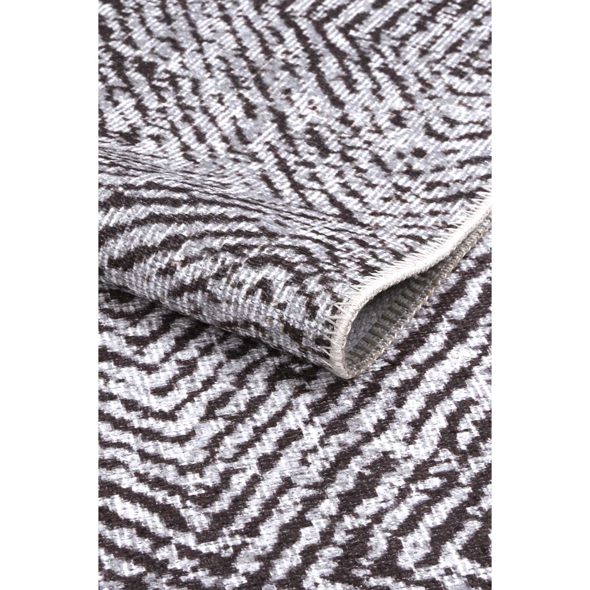 Rotorua Lauro Grey Contemporary Washable Runner