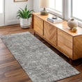 Load image into Gallery viewer, Rotorua Lauro Grey Contemporary Washable Runner
