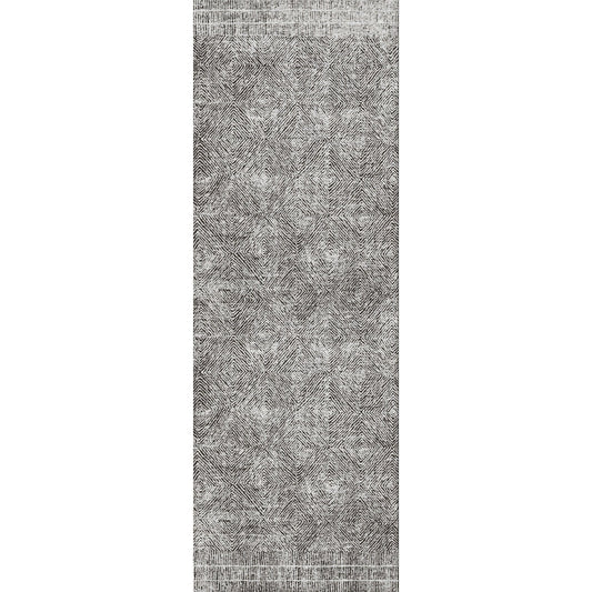 Rotorua Lauro Grey Contemporary Washable Runner