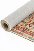 Load image into Gallery viewer, Taranaki Louvre Rustic Blue Distressed Vintage Washable Rug
