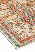 Load image into Gallery viewer, Taranaki Louvre Rustic Blue Distressed Vintage Washable Rug
