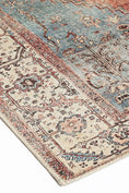 Load image into Gallery viewer, Nelson Belle Rust Blue Distressed Vintage Washable Rug
